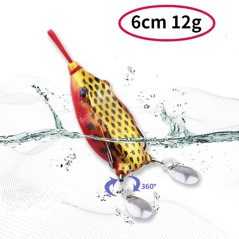 Baru Umpan Katak Casting 6cm/12g Umpan Katak Memancing Umpan Lembut Umpan Dengan Kait Tajam Ganda Sendok Umpan Simulasi Kodok Ular Kepala Umpan