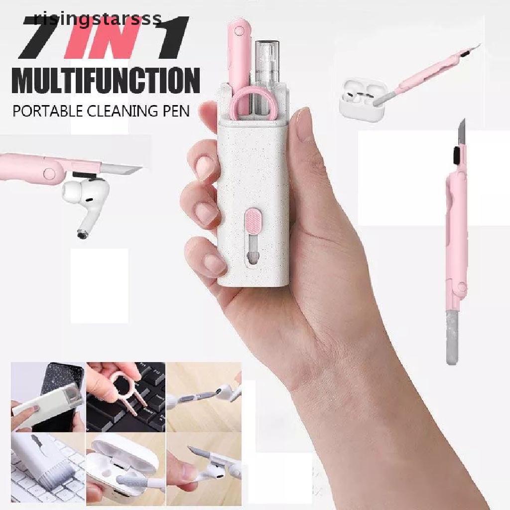 Rsid Span-new 1Set 7-in-1 Kit Sikat Pembersih Keyboard Komputer Earphone Debu Cleaning Brush Jelly