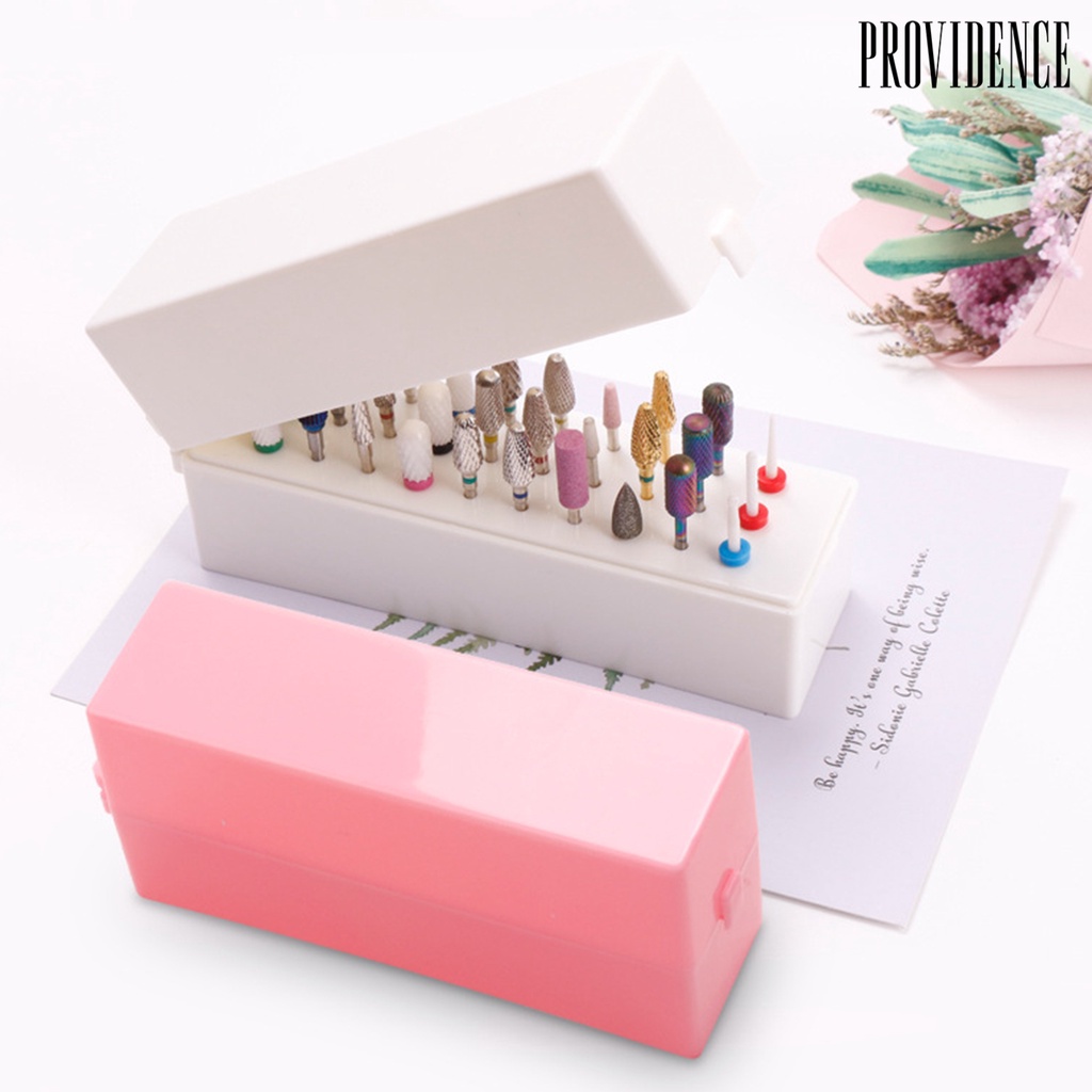 Providence Stand Kepala Gerinda Kapasitas Besar Tahan Debu Multi-Lubang Tetap Rapi Anti Gesekan 30slot Mata Bor Kuku Brush Storage Holder Nail Salon Supply