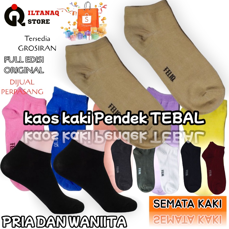 COD - Iltanaqstore Kaos Kaki Polos Semata Kaki Hijau Botol / Kaos Kaki Ankle Cute / Socks / Short Socks Krem