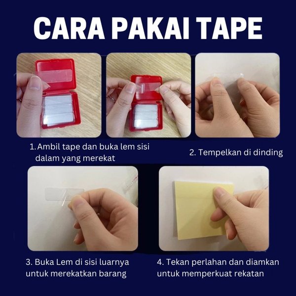 Double Tape Magic Lem Doble Tip Tempelan Perekat Dinding Super Kuat