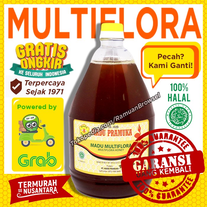 

Madu Pramuka Multiflora 2000 ml (2 Liter)