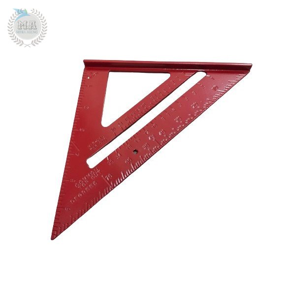 Speed Square Penggaris Siku Segitiga Right Angle 230 Tukang Aluminium OLS Penggaris Siku Segitiga Speed Square Right Angle 230 Tukang Aluminium 7 Inch Pengerjaan Kayu