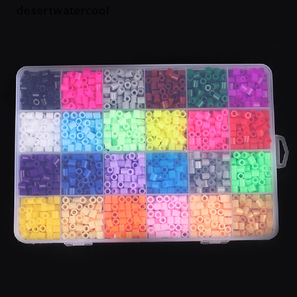 Deid 24warna 5mm Manik-Manik Hama Mainan Fuse Bead Untuk Anak-Anak DIY Membuat Tangan Mainan 3D Martijn