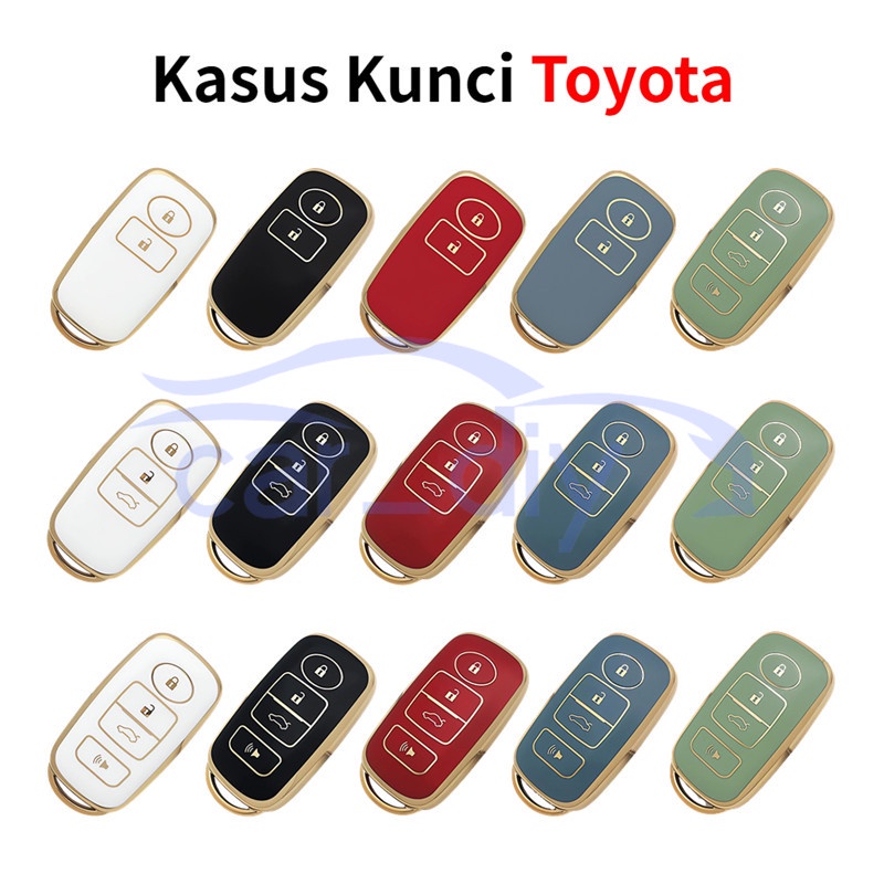 Kasus Kunci TPU Penutup Jarak Jauh Gantungan Untuk Toyota Ativa Myvi Alza Veloz Axia 2021 2022 Cangkang Pelindung Car Remote Key Case