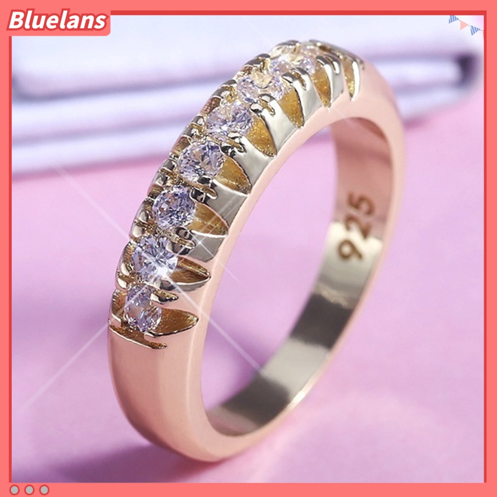 {In Stock} Perhiasan Fashion Wanita Kreatif Jari Dekorasi Alloy Baris Tunggal Geometri Cincin Untuk Pernikahan