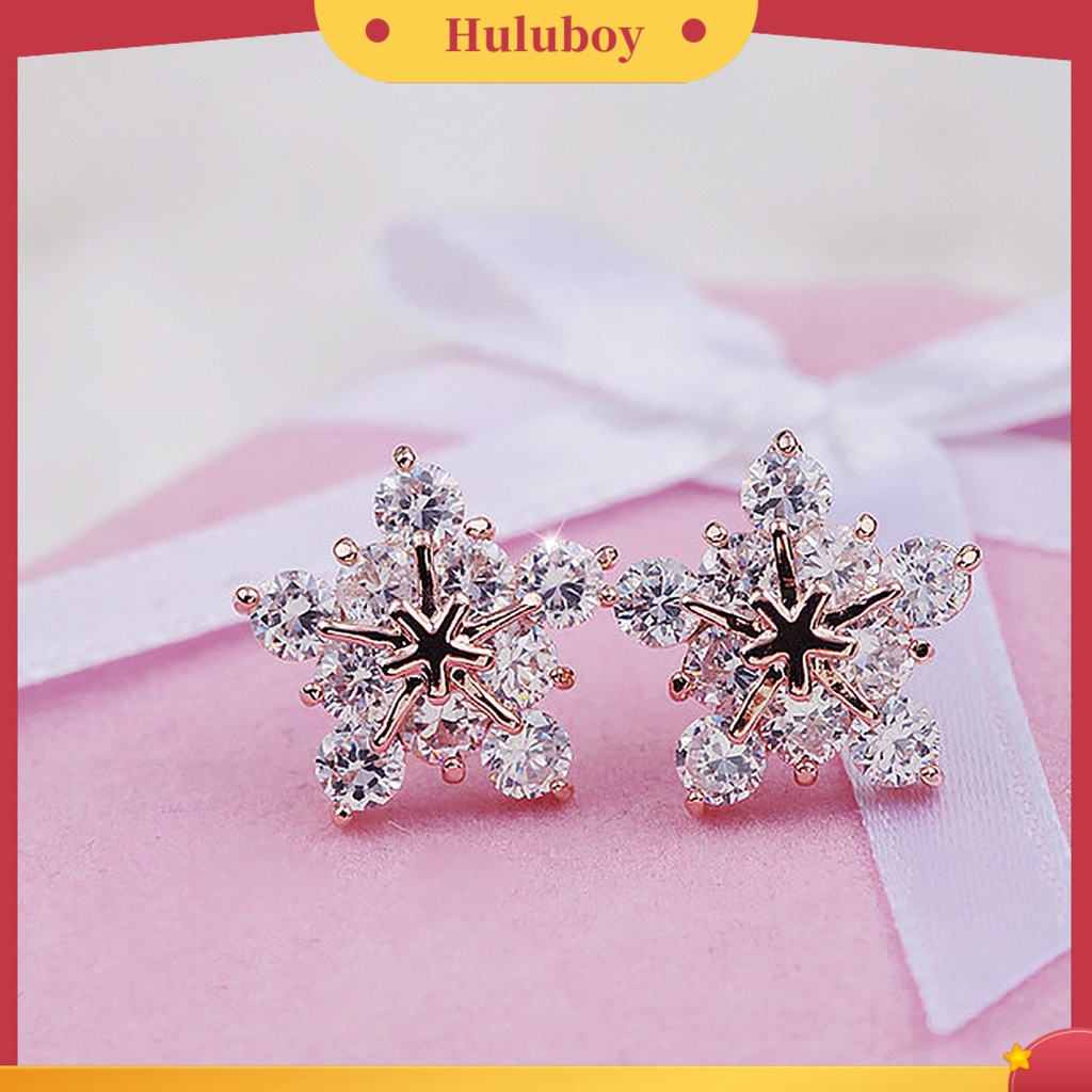 Anting Stud Desain Bunga Kelopak Lima Bahan Alloy Untuk Aksesoris Perhiasan Kencan