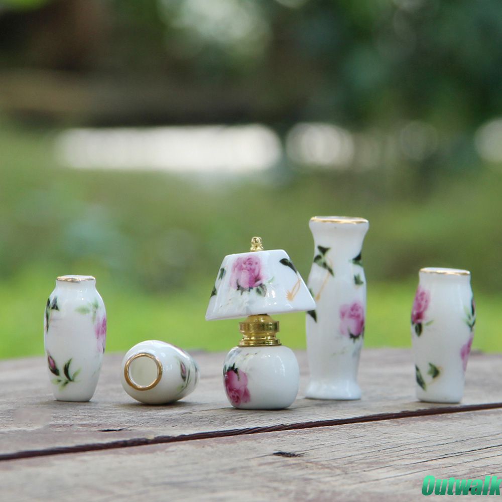 Vase Mawar Kecil Vas Keramik Miniatur Vas Kecil Kreatif Saku Dekoratif Karya Seni Bobu Bingkai Vas Lanskap Mikro Ornamen Dekorasi