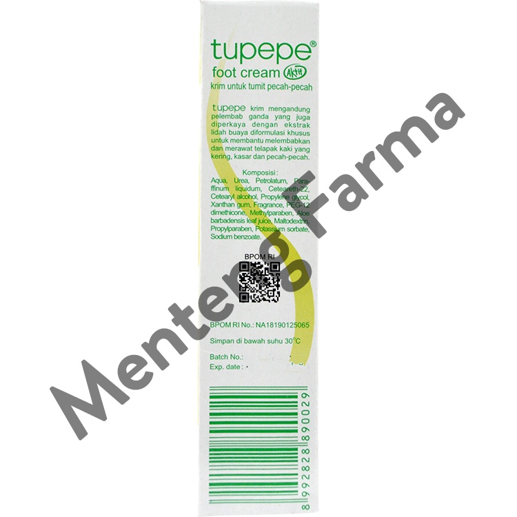 Tupepe Foot Cream 30 g - Krim Tumit Kasar dan Pecah-pecah