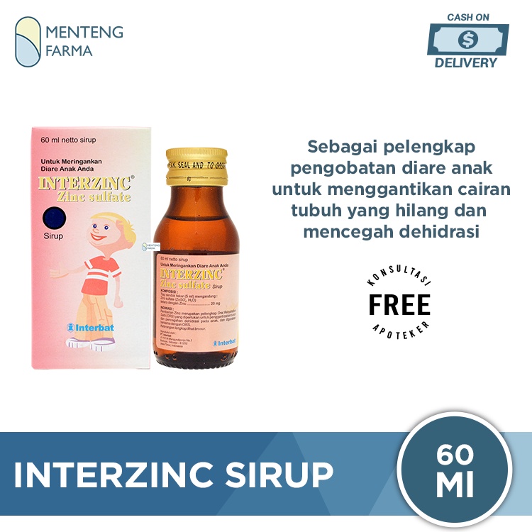 Interzinc Sirup 60 mL - Obat Diare Anak