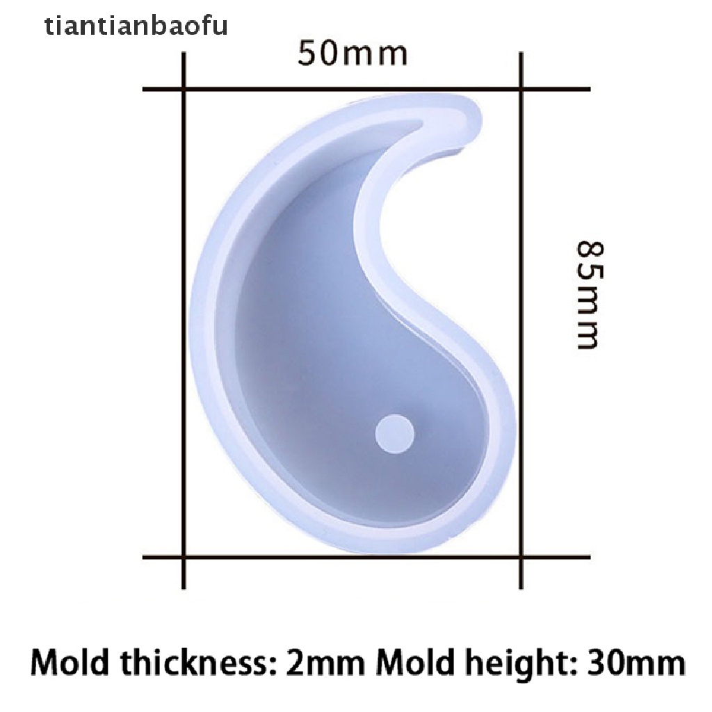 [tiantianbaofu] Yin Yang Silicone Mold Tai JI Handmade Scented Soap Making Mold Butik