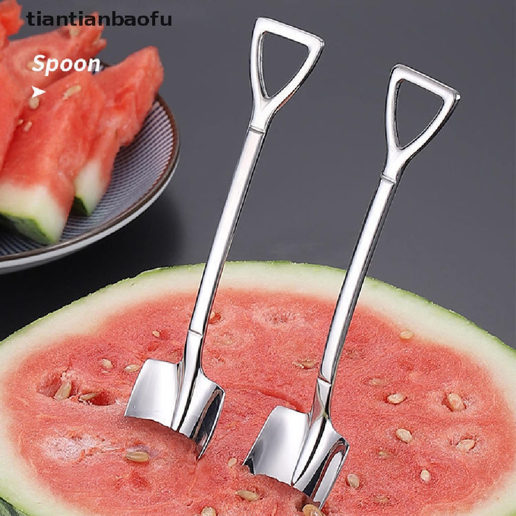 [tiantianbaofu] Sendok Kopi Sendok Garpu Set Stainless Steel Retro Besi Sekop Es Krim Sendok Sendok Kreatif Sendok Teh-Sendok Peralatan Makan Butik