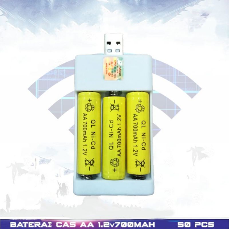 Battery AA dan AAA 1.2v 700mah Batre Baterai Charger Cas RC Mainan Elektronik Anak Mobil Remote Cont