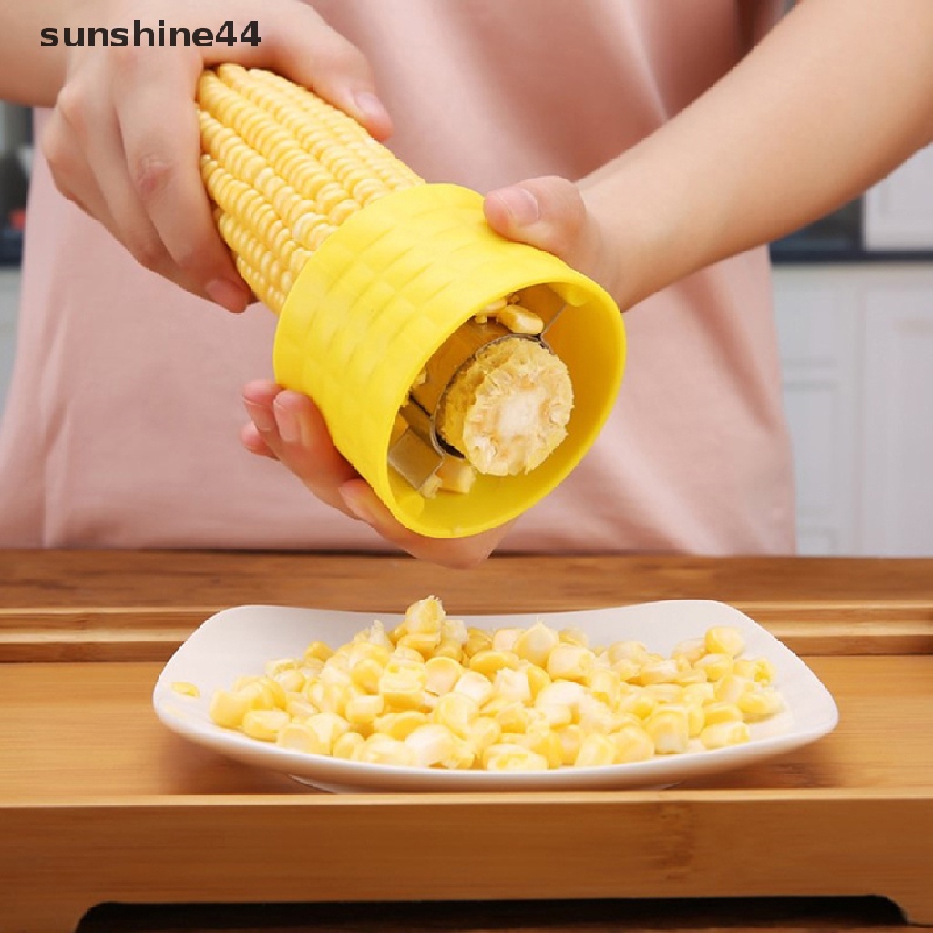 Sunshine Alat Pengupas Kulit Jagung Dapur Tongkol Cutter Perontok Corn Stripper Fruit Cob Remover ID