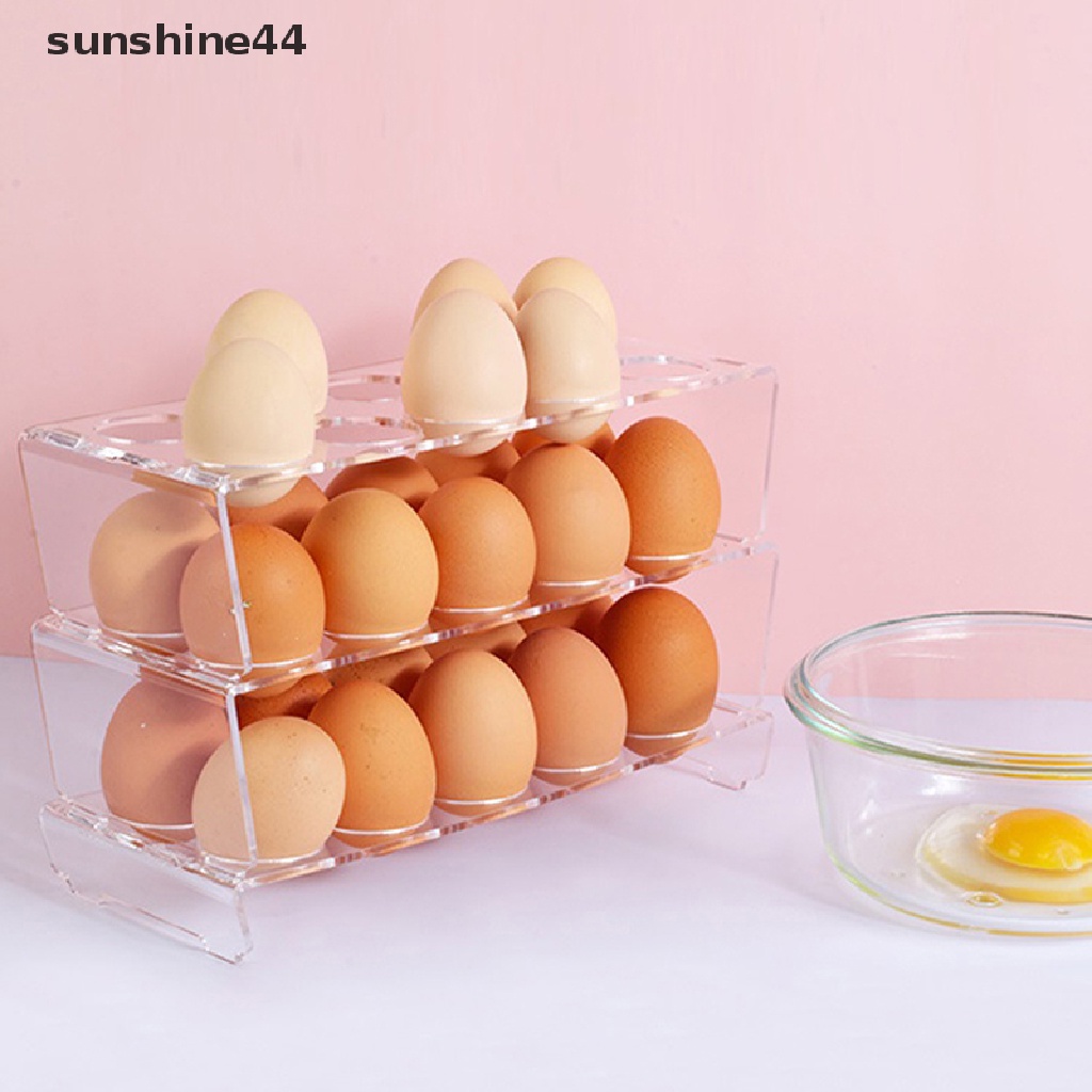 Sunshine 6per10lubang Wadah Penyimpanan Telur Kulkas Holder Display Organisers ID