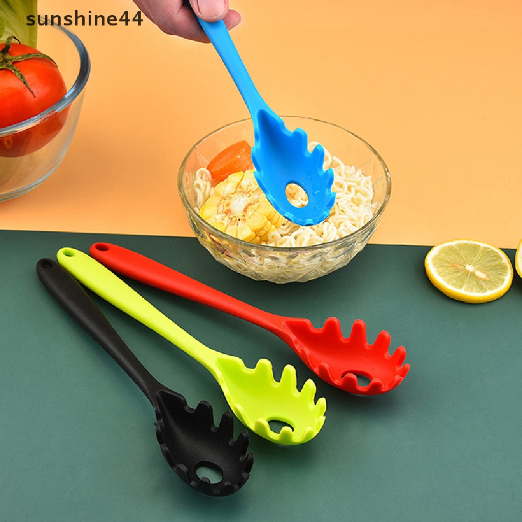 Sunshine 1Pc Sendok Mie Pasta Silikon Sendok Pasta Colander Noodle Paychecks Ladle ID