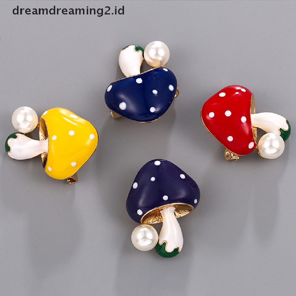 (hot) Pin Enamel Jamur Bros Custom Lucu Tanaman Bros Kerah Pin Kartun Lucu//