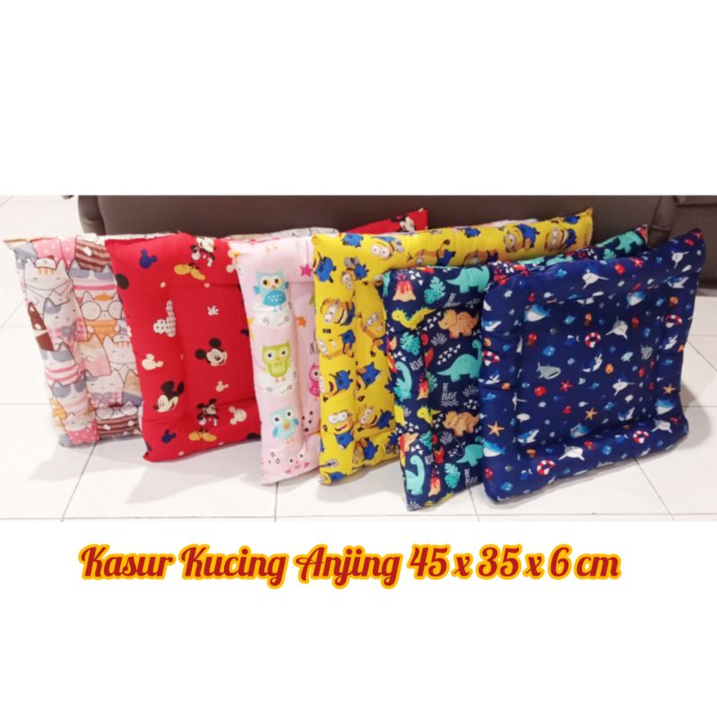 Kasur Alas Tidur Kucing Anjing 45 x 35 x 6 cm Matras Cat Dog Alas Kandang Bermotif Lucu