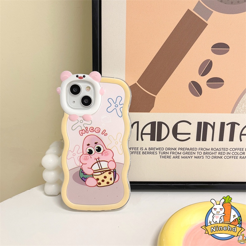 IPHONE Casing Kompatibel Untuk Iphone14 13 12 11 Pro Max X Xr Xs Max7 8 6 6s Plus SE Pasangan Motif Animasi Lucu Monster Kecil Lensa Casing Ponsel Halus Lembut Shockproof Cover Pelindung