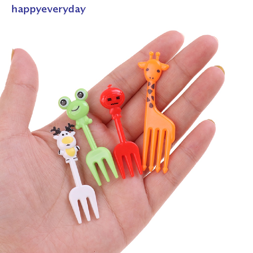 [happy]8 /10/24PCS Garpu Buah Mini Untuk Anak Tusuk Gigi Lunch Party Pick Dessert Fork [ID]