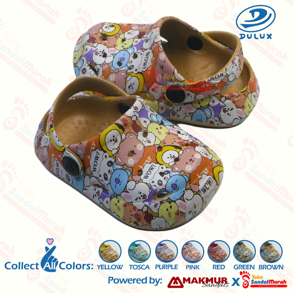 Toko Sendal Murah - Sandal Anak BT21 Uk 20-25 / Sandal Anak Karakter Lucu / Sandal Anak Ringan / Sandal Anak Gemes / Sandal Anak Kartun / Sandal Anak Jalan Jalan / [Toko Sendal Murah Kids M 500 E ]