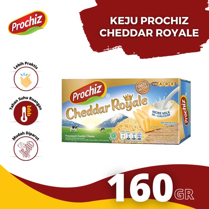 

Prochiz Cheddar Cheese Royal 160 Gr