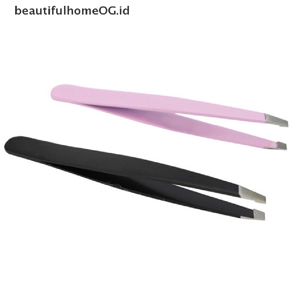 // Lebaran// Beauty Eyebrow Facial Hair Removal Pluking Pencabut Pinset Pink Hitam Panas **