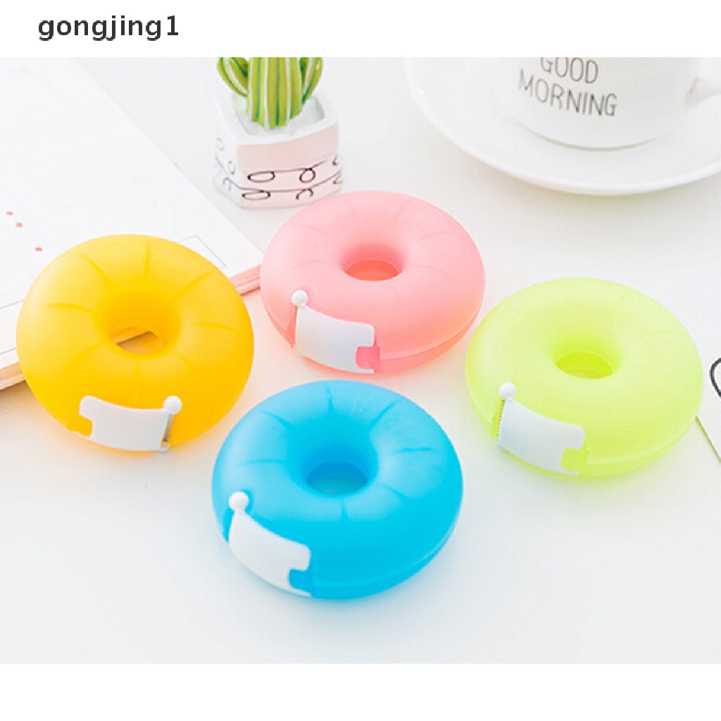 Ggg 1pc dispenser tape Kartun Alat Tulis portable Donat tape holder invisible tape ID