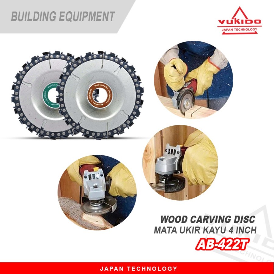 Wood carving disc gerinda / Mata gergaji gerinda chainsaw 4&quot; inch potong ukir / Chainsaw disc angle grinder 4&quot; / Mata gergaji rantai gerinda tangan kayu ukir potong bentuk / Mata rantai wood carving chain disc