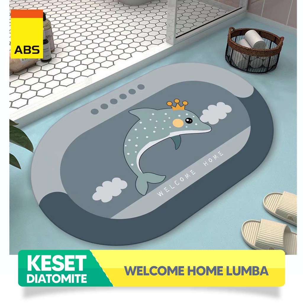 PROMO!!! ABS Keset Diatomite Bundar / Keset Kaki Anti Bau Nyerap Air Anti Bakteri / Keset Batu Kamar Mandi