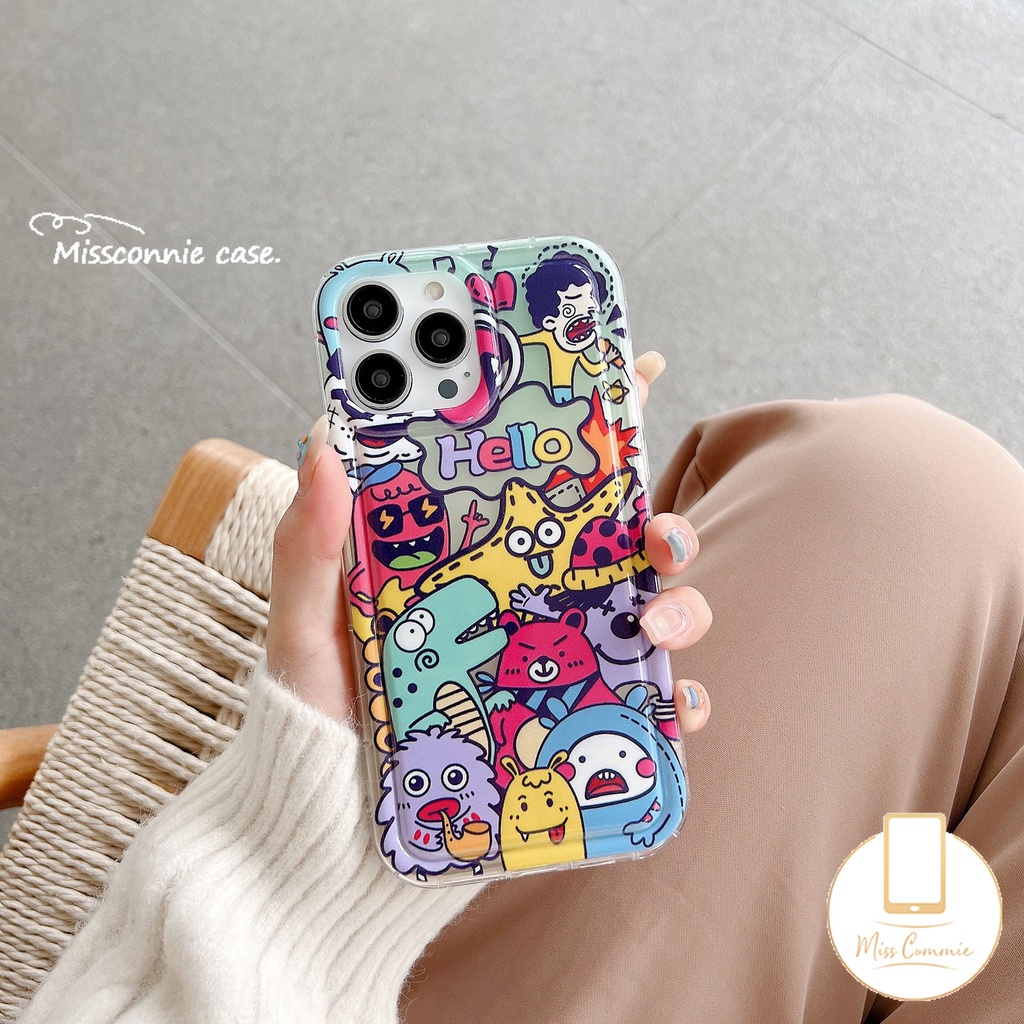 Casing Redmi Note 11s 11 10 10s 9 Note10 Note8 9 Redmi 12C 10C 9 A1 10A 9A 10 9T 9C NFC POCO F4 Kartun Toy Story Cute Little Monster Case Airbag Shockproof Soft Tpu Cover