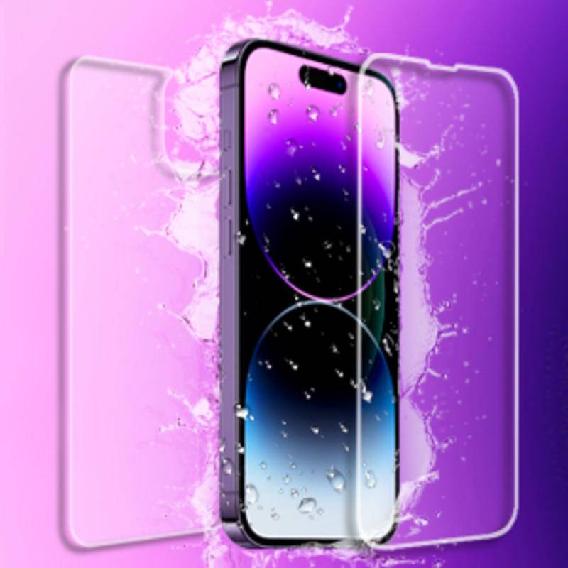 Untuk Iphone14 13 12 11 Pro MAX Plus Mini Pelindung Layar Depan Belakang HD Clarity Anti-Fingerprint Scratch HapticTouch Tempered Glass Untuk iPhone 14Plus 13Mini 12Mini