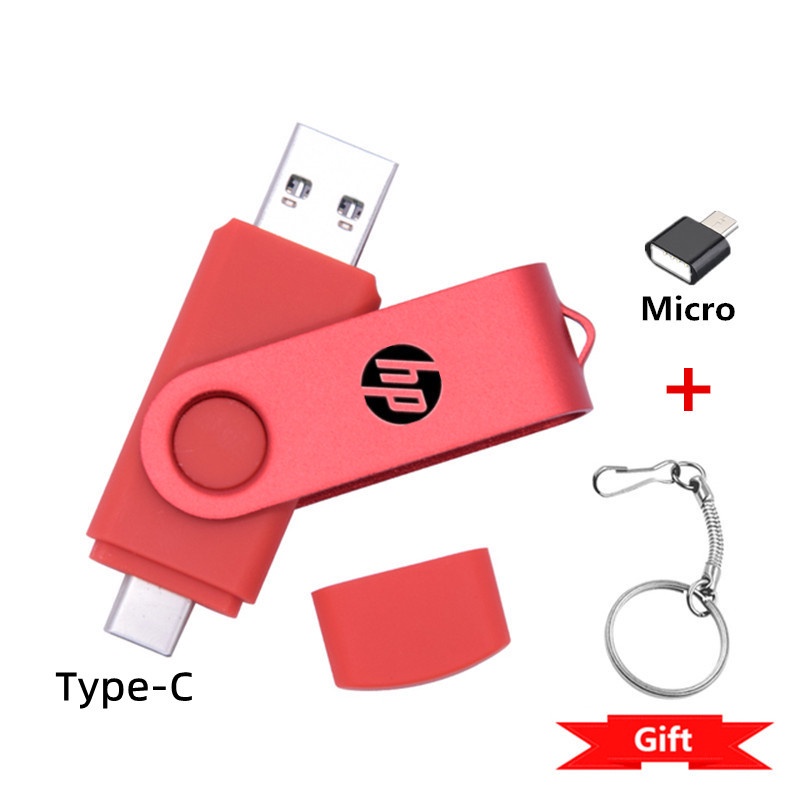 Flashdisk HP High Speed 3in1 OTG USB Type C/Micro Flash Drive 2tb 1tb 512gb Flashdisk 256gb Untuk HP/Tablet/PC