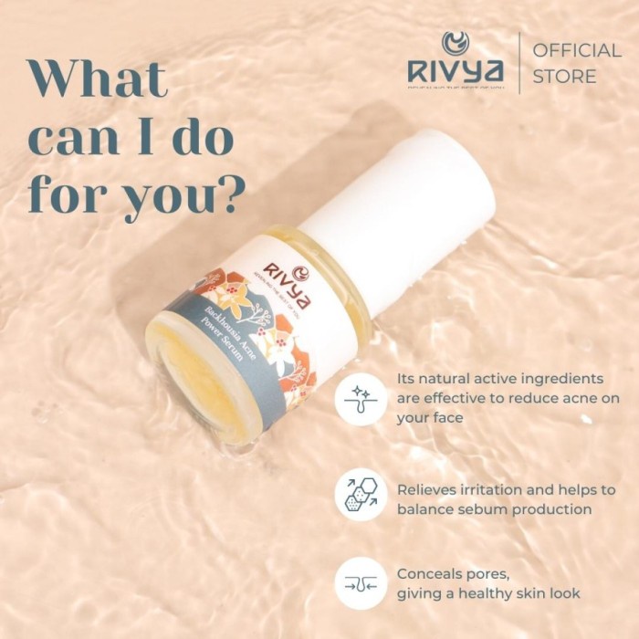 RIVYA Backhousia Acne Power Serum 20ml Serum Untuk Jerawat