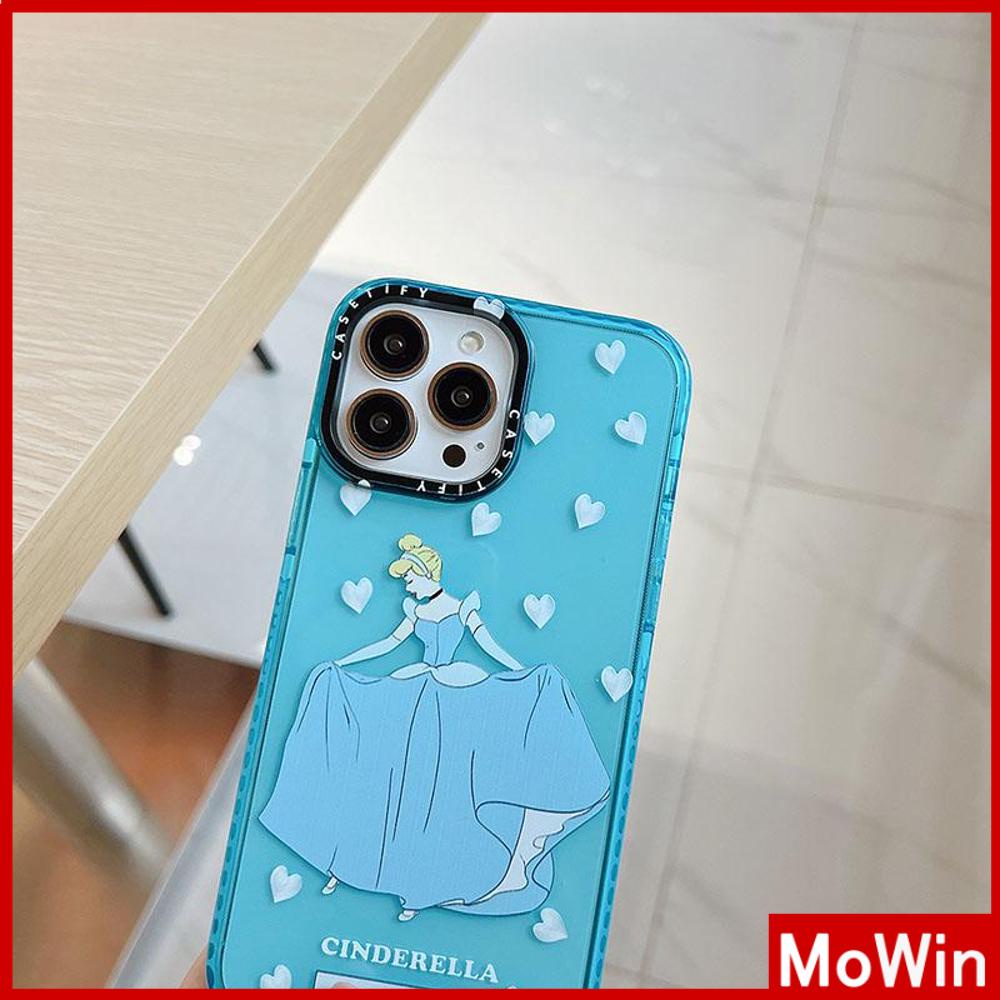 For iPhone 14 Pro Max iPhone Case Fluorescent Blue Princess Clear Case Thickened TPU Shockproof Protection Camera Compatible with iPhone 13 Pro max 12 Pro Max 11 xr xs max 7 Plus 8