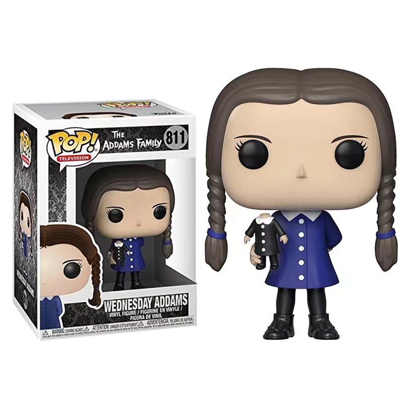 Funko POP Anime The Addams Family Action Figure PVC Rabu Addams811# 1309# 1310# 1311# Mainan Model Boneka Patung