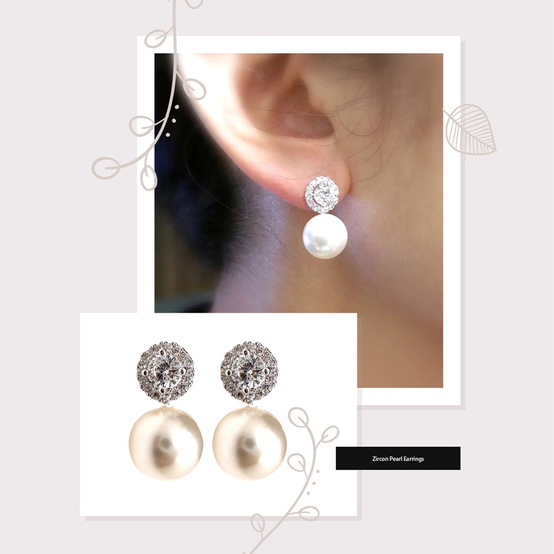 Beige Simulasi Mutiara Stud Anting Untuk Wanita Desain Sederhana Indah Perempuan Anting Tindik Telinga Grosir Perhiasan Baru