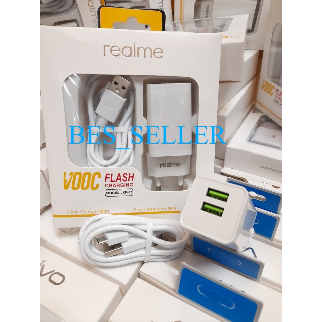 Original oem Travel Charger realme micro usb 2 lubang flash charging