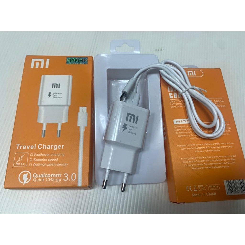 Charger Xiaomi MICRO Dan TYPE C Quick Charge Qualcomm 3.0 Fast Charging Original oem