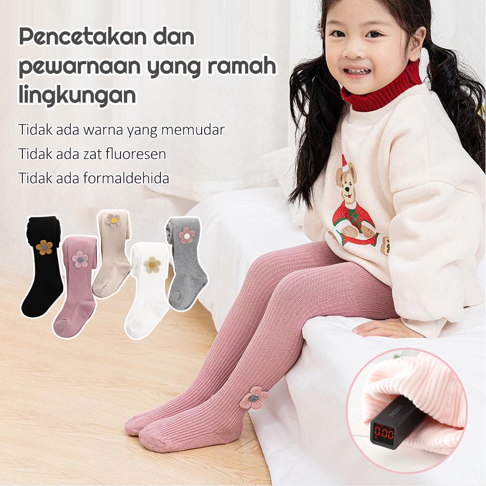 Lakhu 0-1 Tahun Legging Buka Kaki Bayi Motif Bunga Legging Bayi Anak