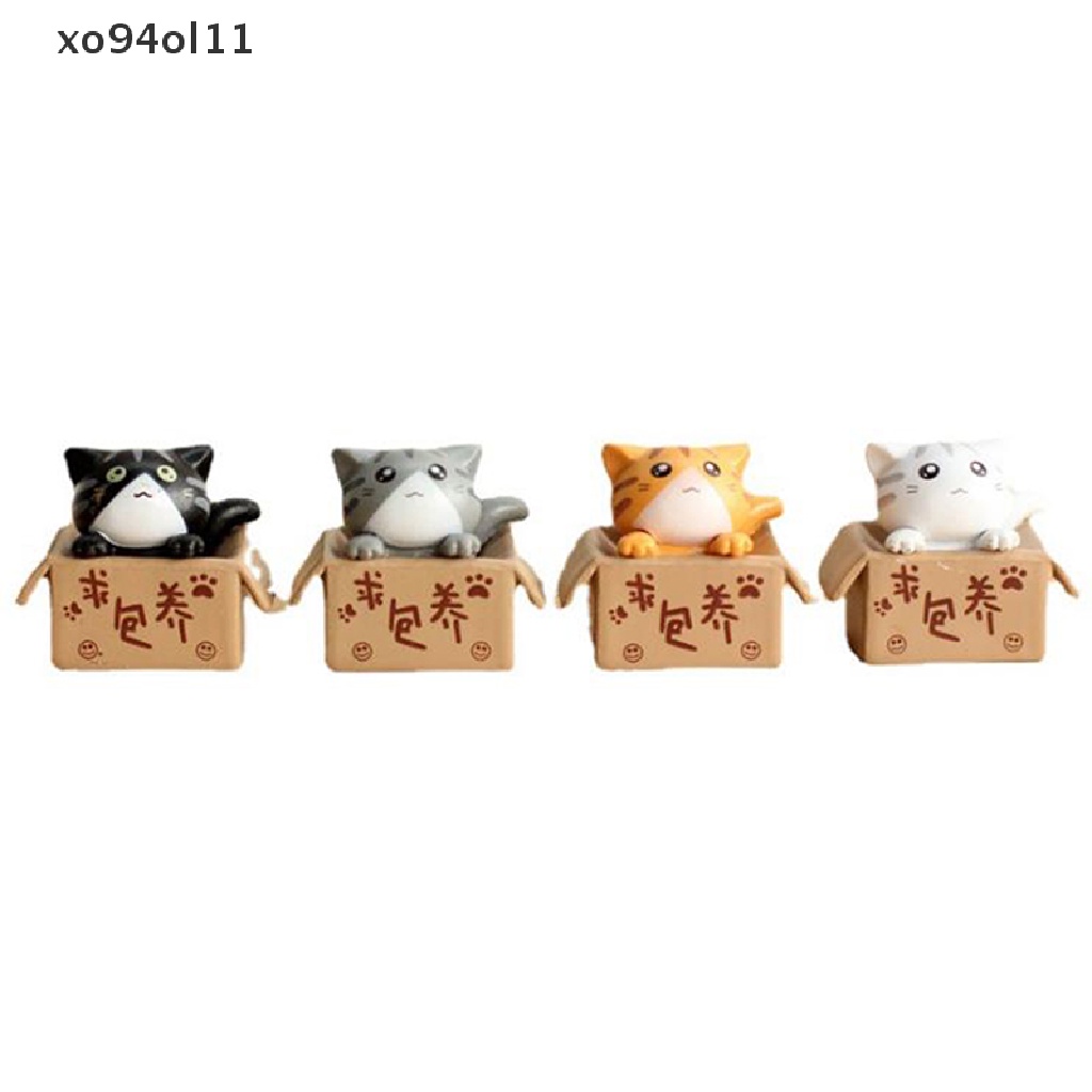 Xo 1PC/Set Lucu Mini Taman kitten Ornamen Kucing Miniatur Patung Dekorasi Kamar Rumah OL