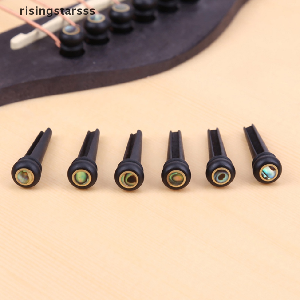 Rsid Span-new 6Pcs Folk Guitar Ebony String Cone Solid String Vertebra Pasak Paku Gitar Jelly
