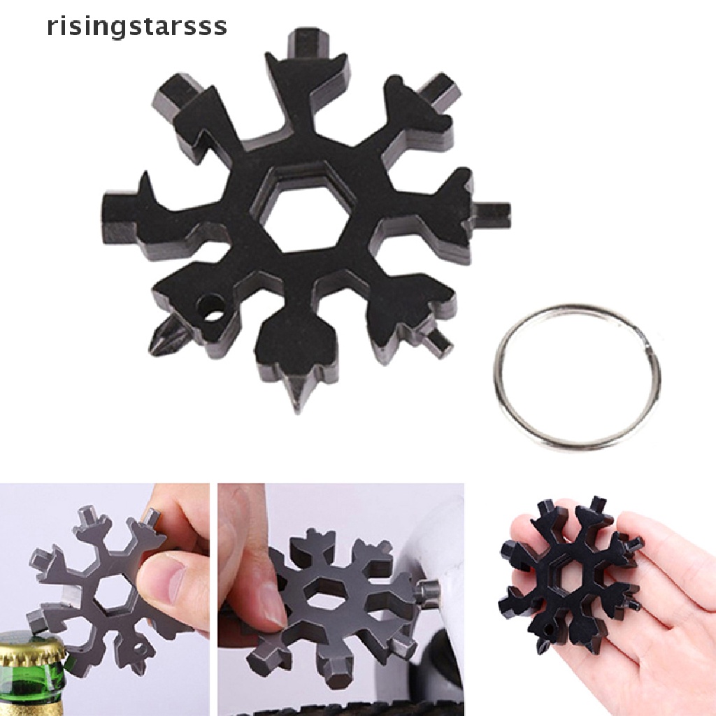 Rsid Span-new 18-in-1 Kepingan Salju Stainless Steel Multi Tool Herramienta 18en 1al Alat Copo De Nieve Llave Multiusos Jelly