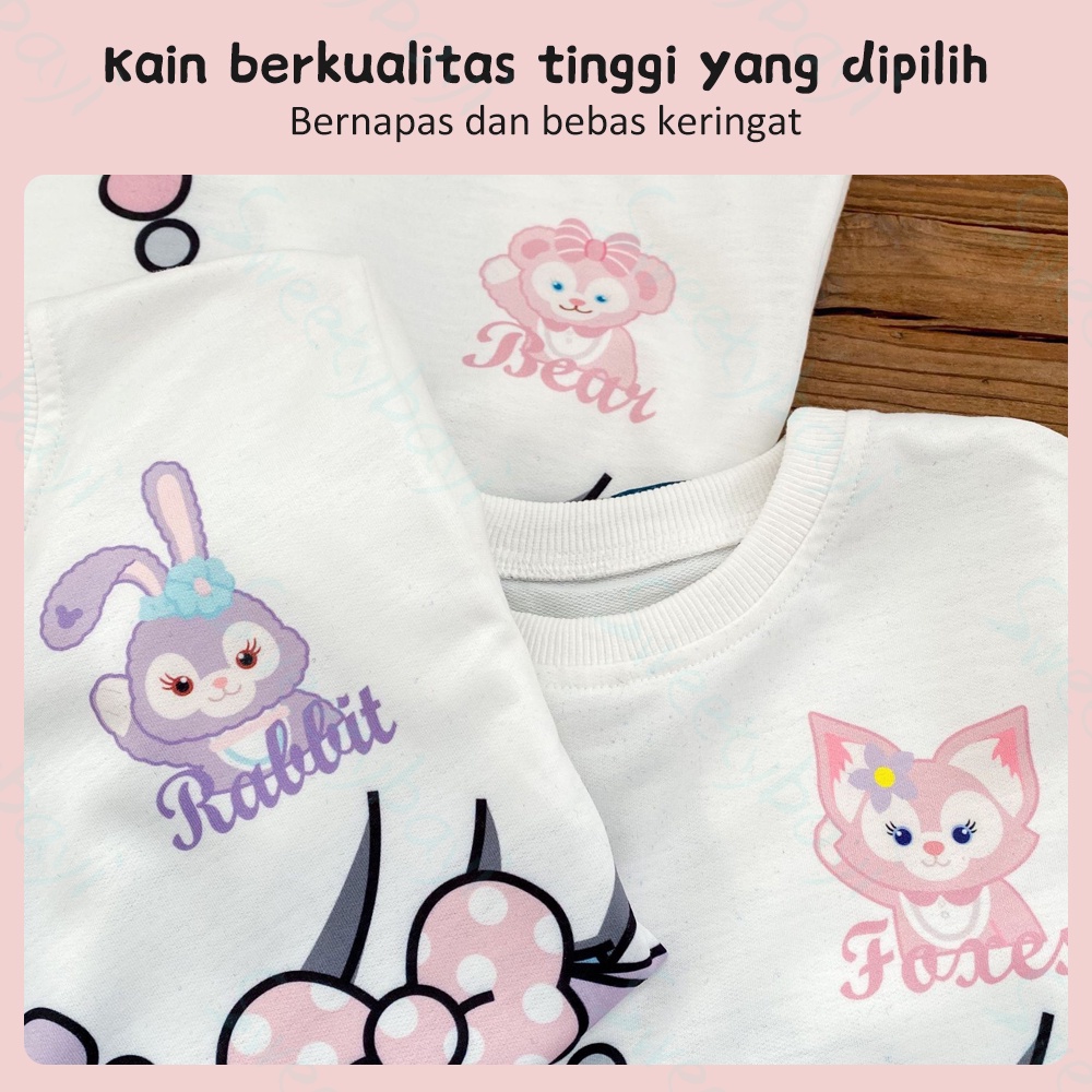 SweetyBayi Baju anak perempuan kartun Gaun anak Dres kaos bayi anak perempuan