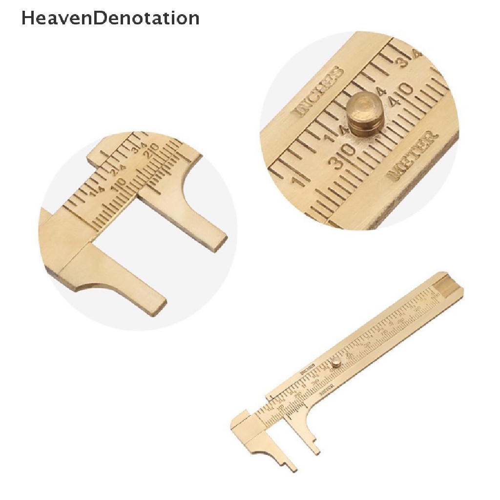 [HeavenDenotation] Timbangan Kuningan Mini80 /100mm Sliding Gauge Vernier Caliper Penggaris Pocket Measuring HDV