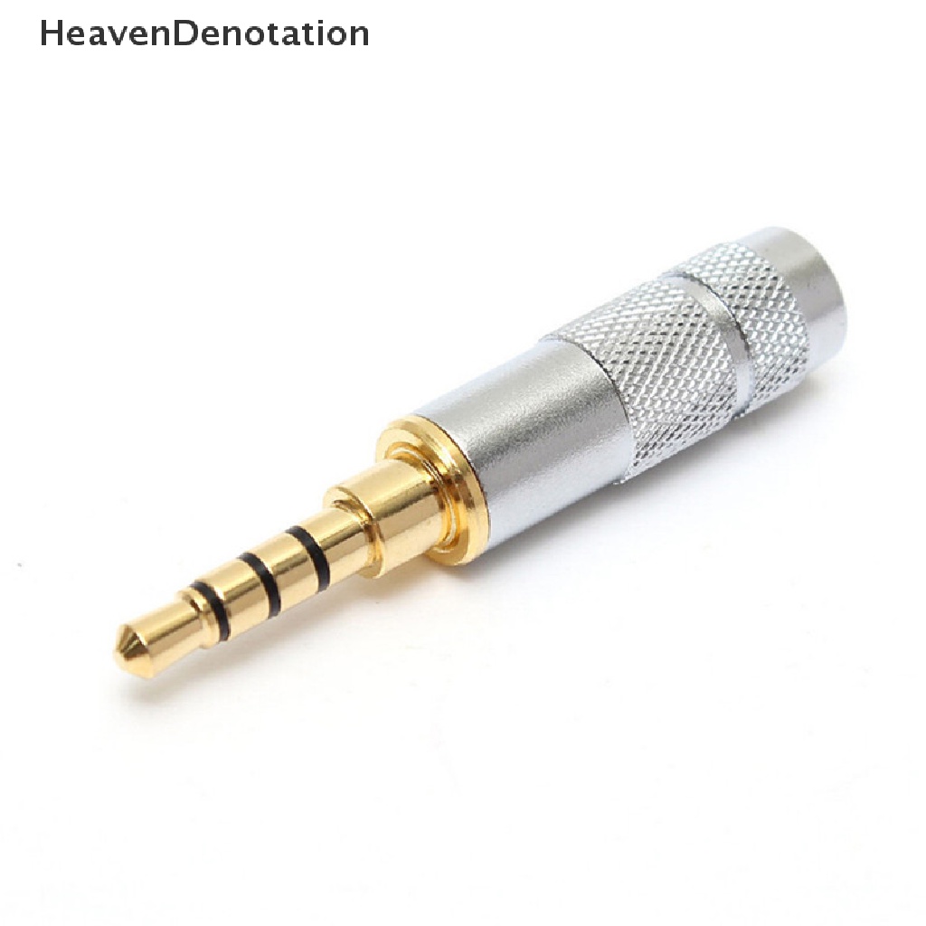 [HeavenDenotation] Mode 4tiang 3.5mm Stereo Headphone Male Plug Jack Audio Solders Konektor HDV