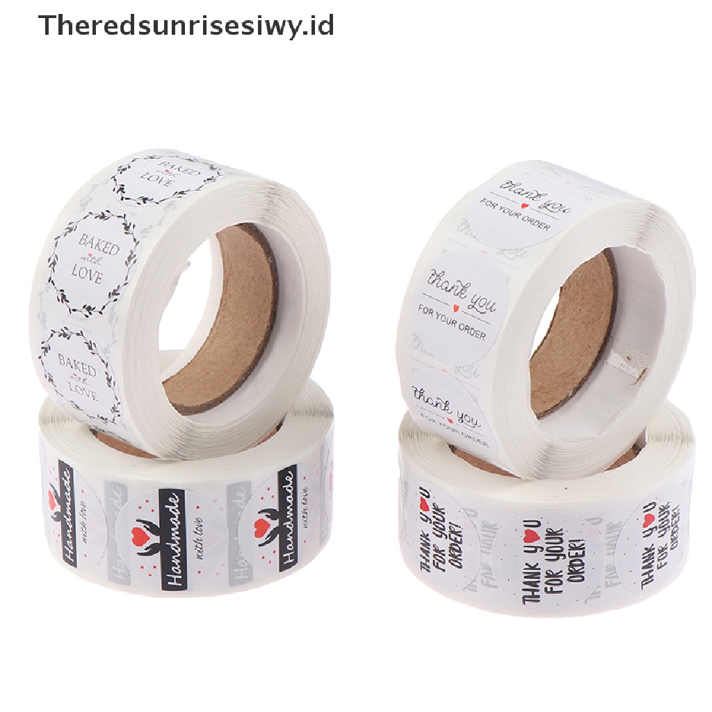 # Kado Mom &amp; PAPA DIY # Label Kertas Putih Igd thank you er scrapbook 1inch 500amplop Pernikahan~