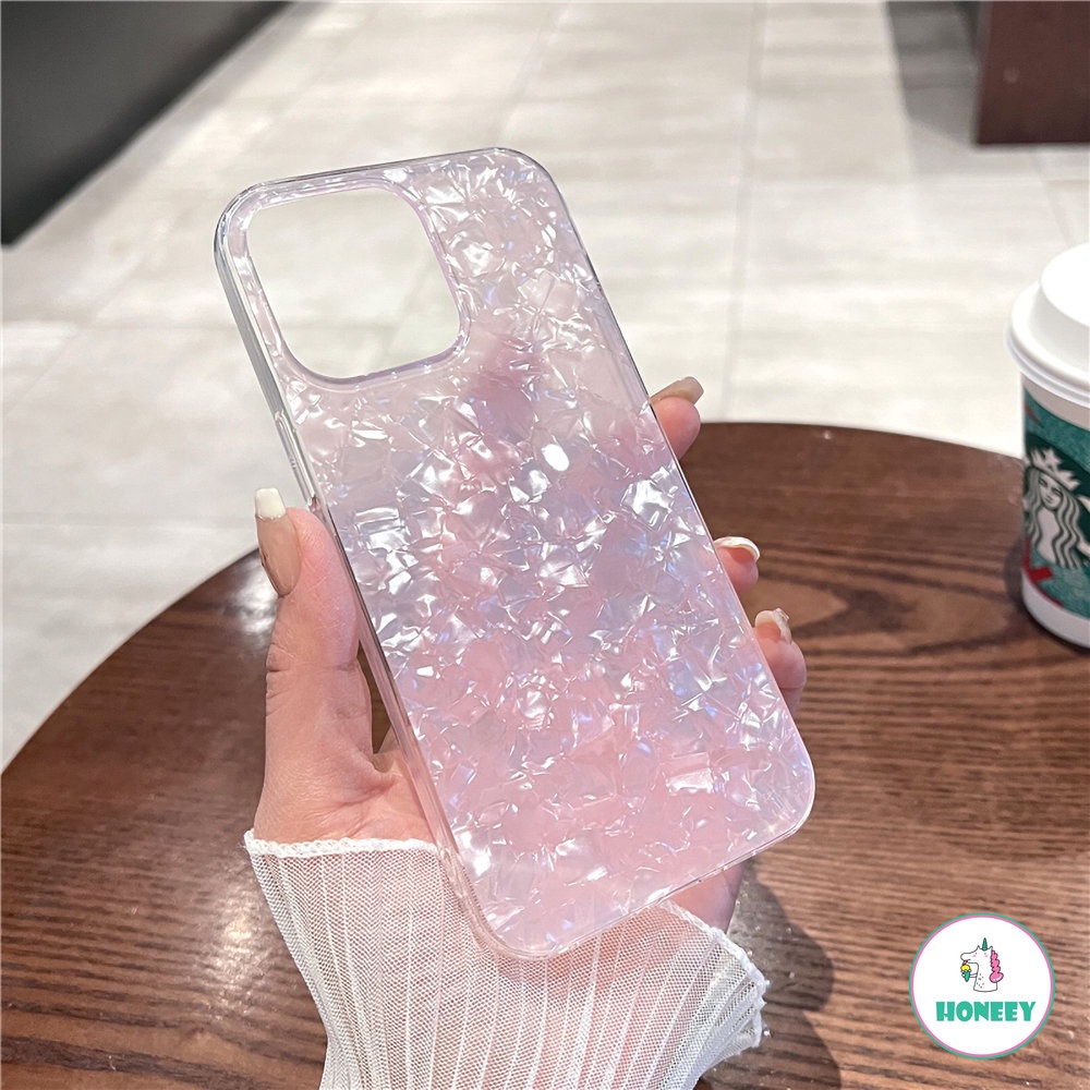 IPHONE Casing Ponsel Motif Cangkang Glitter Dream Untuk Iphone14 13 12 11 Pro Max 14Plus X XS Max XR Silikon Lembut Shockproof Penutup Belakang