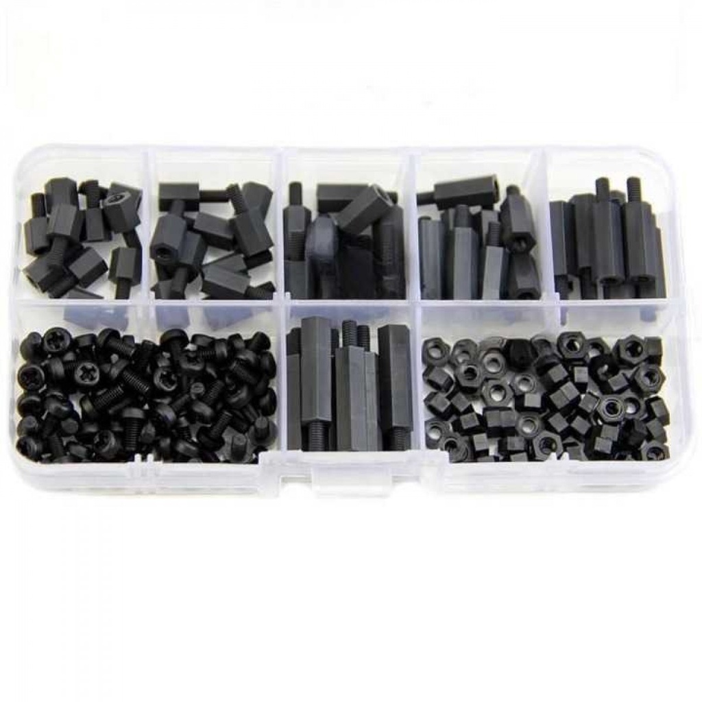 Set Stand-off Spacer Kit Nylon M3 180 PCS - M3 XHHD