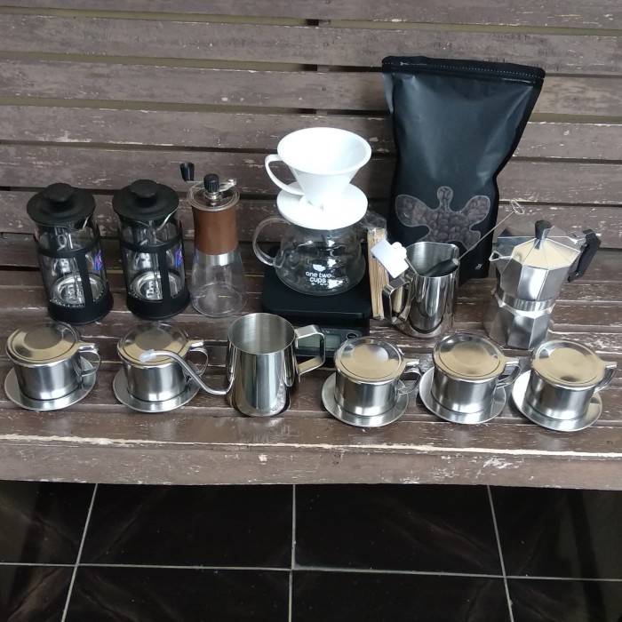 Paket Alat Kopi / Timbangan Kopi Timer / Coffee Maker / Grinder Manual